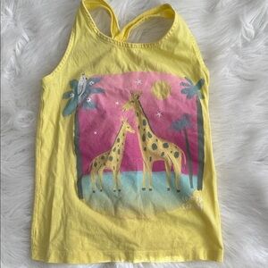 Carters Yellow Giraffe Print Kids Tank Top